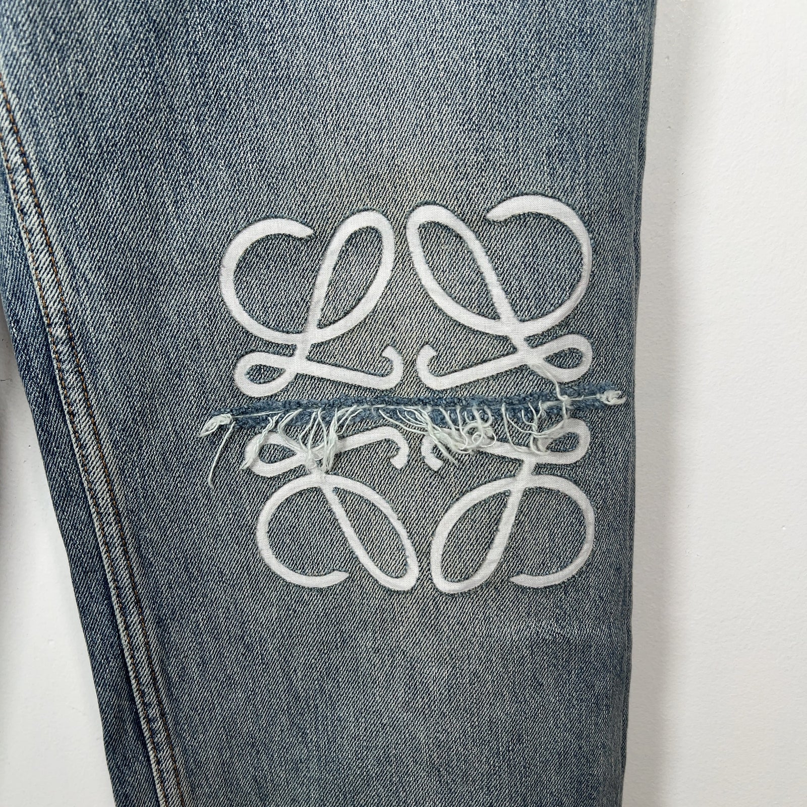 Loewe Anagram Baggy Washed Logo Jeans Size 30