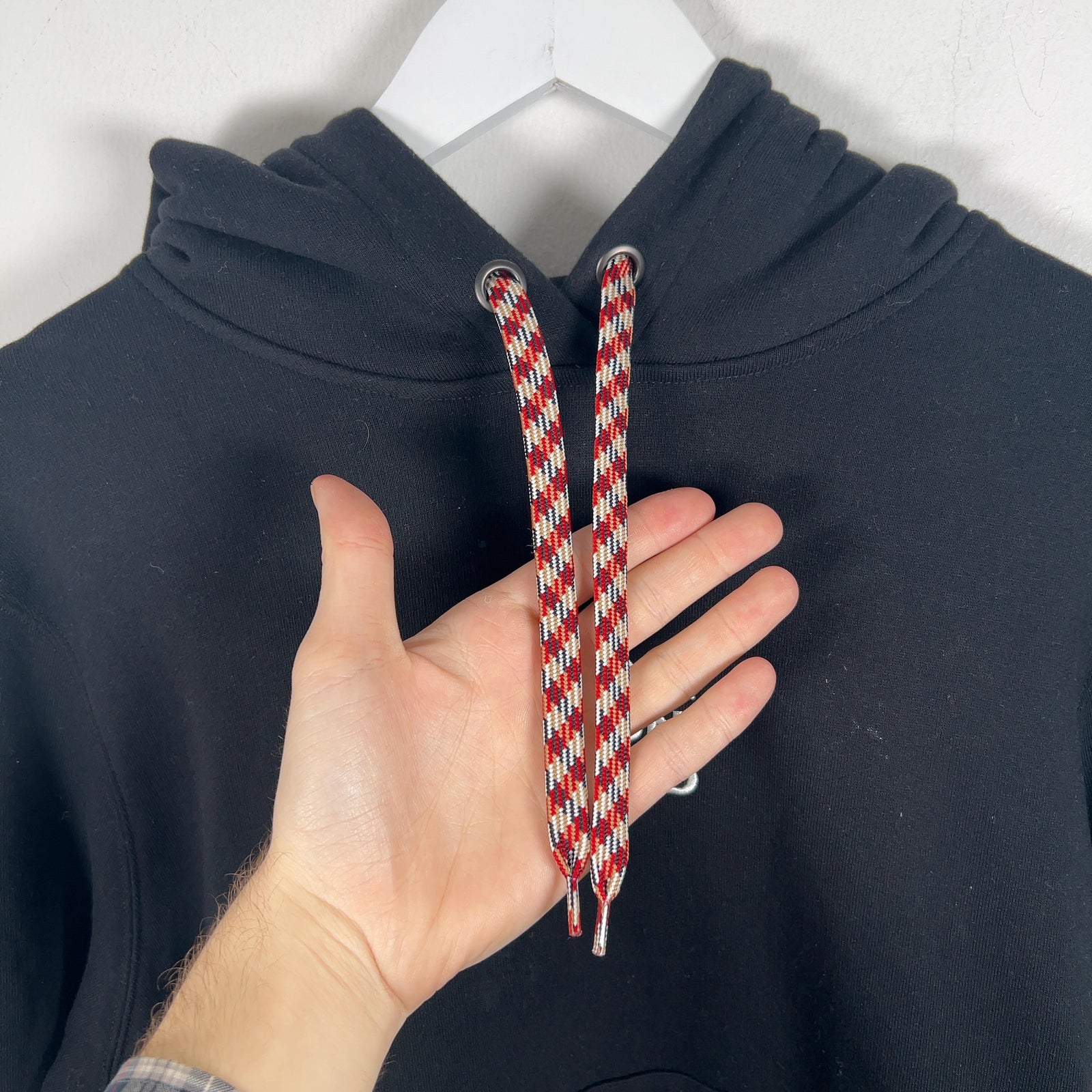 Burberry Spell Out Embroidered Logo Hoodie