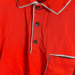 Ferragamo Orange Logo Pocket Polo Shirt Size S