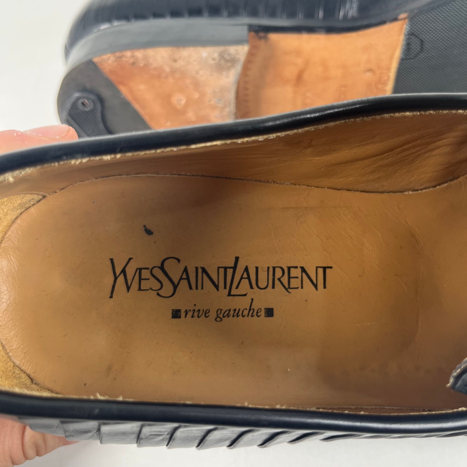 Saint Laurent Black Banded Dress Shoe Size 11.5