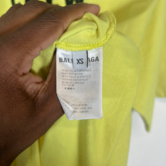 Balenciaga Neon Crew Logo T-Shirt Size XS