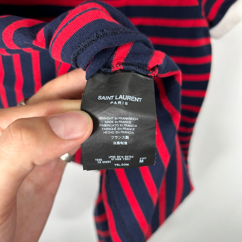 Saint Laurent Paris Striped Polo Size M