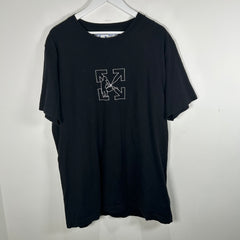 Off-White Embroidered Arrows Black T-Shirt Size XXL
