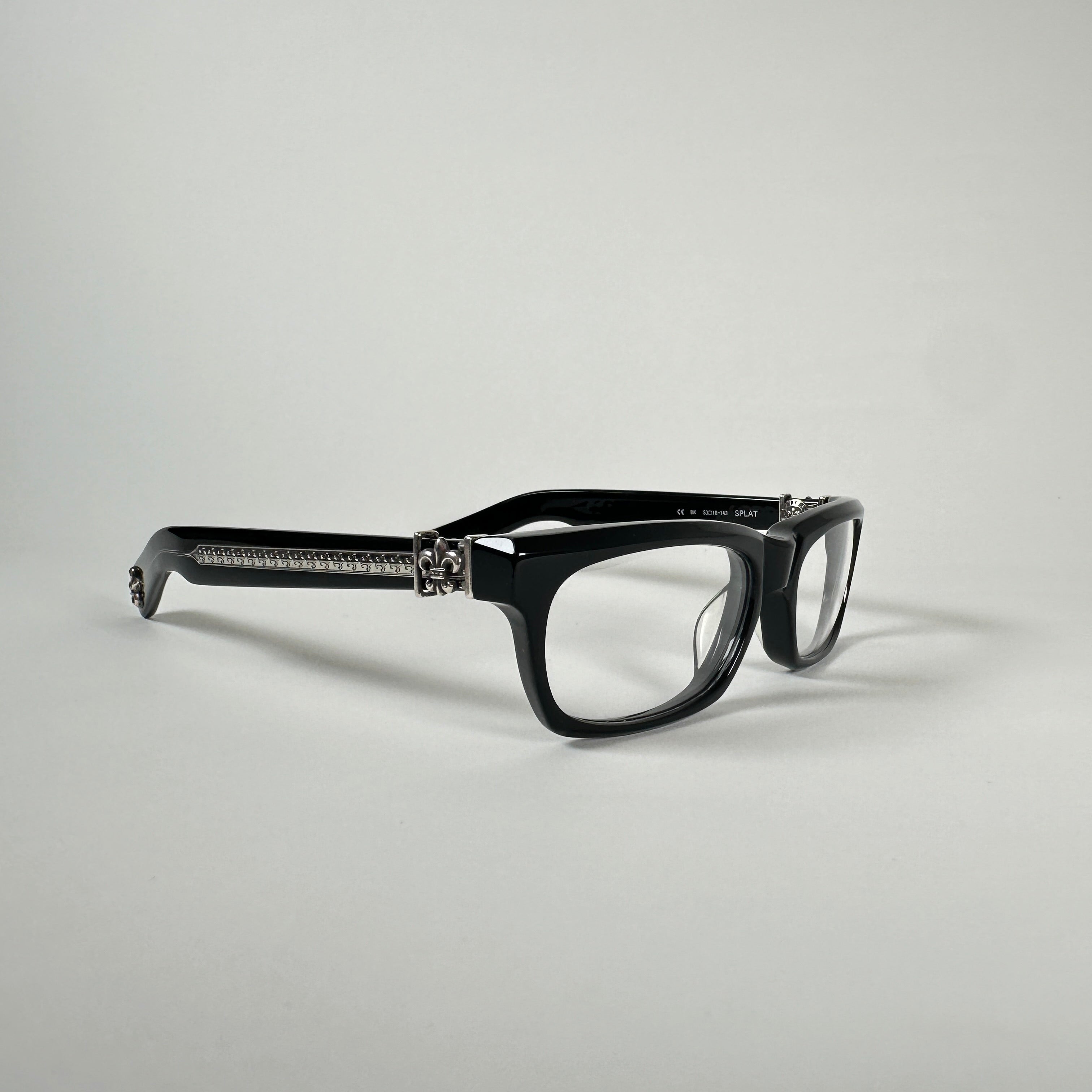 小物 CHROME HEARTS SPLAT a Chrome Hearts SPLAT-A DT 55□17-143 Sunglasses Black Frame Comes