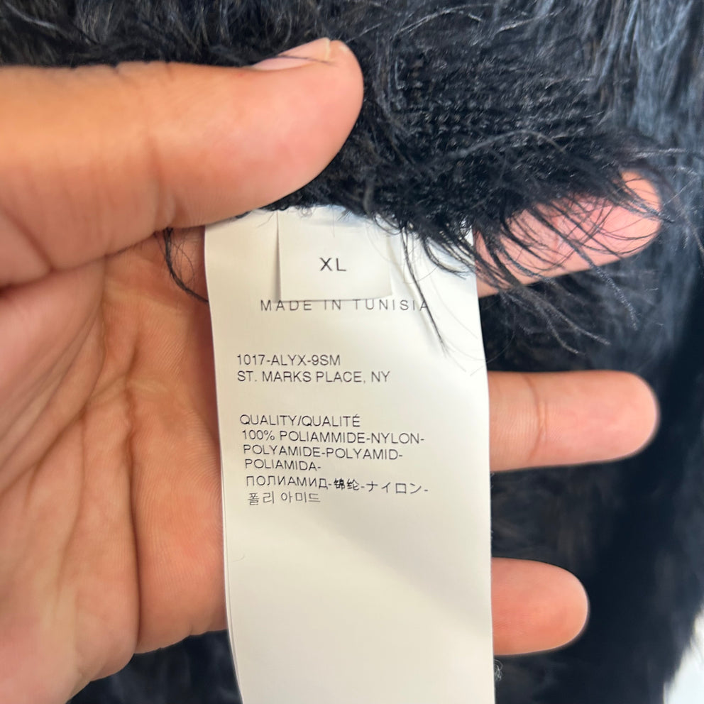 Alyx Black Fur Sweater Size XL