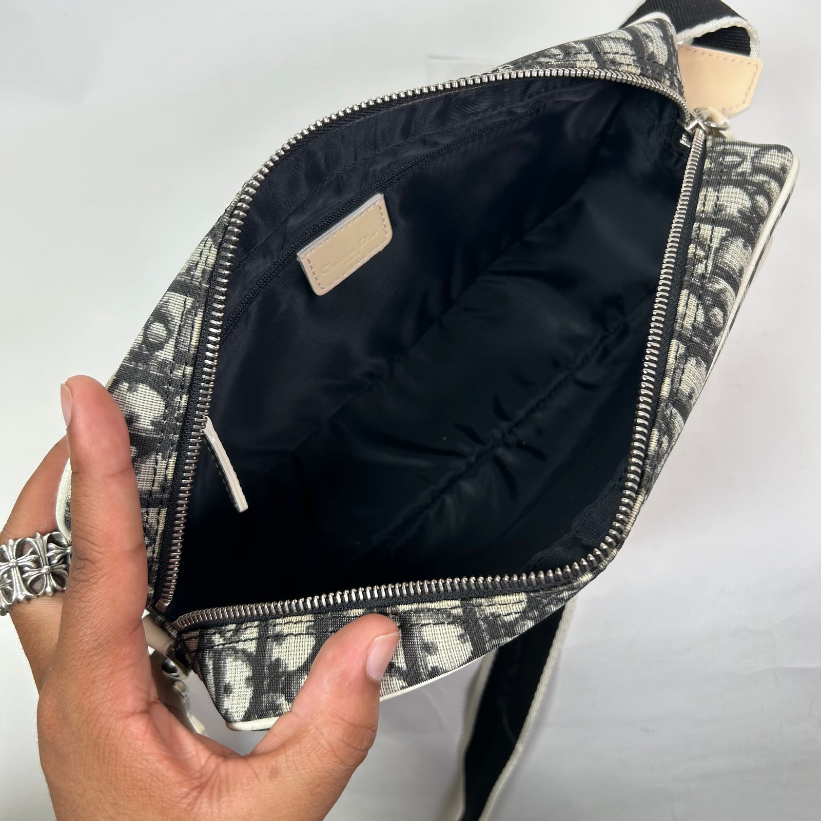 Christian Dior Vintage Diorissimo Canvas Trotter 2 Crossbody Bag