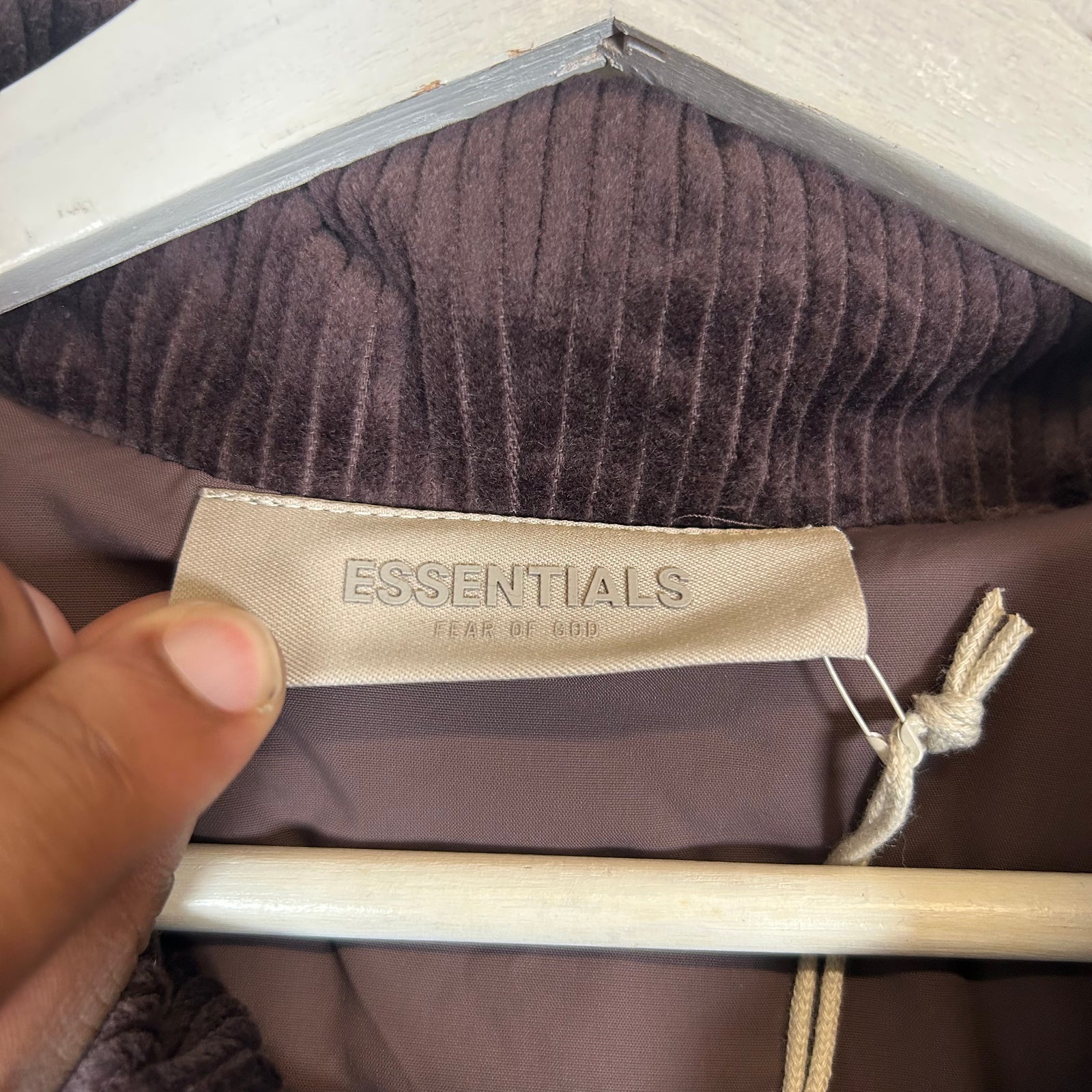 Fear of God Essentials Plum Corduroy Jacket Size XL