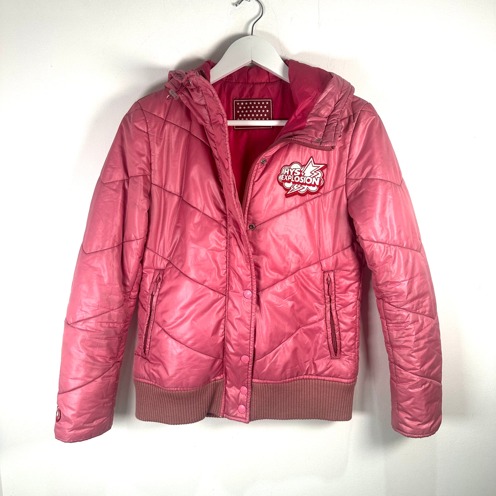 Hysteric Glamour Pink 'Explosion' Puffer Jacket Size S