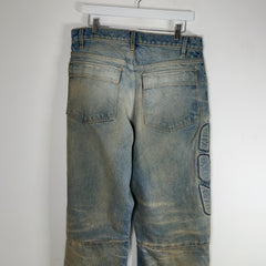 Satoshi Nakamoto Enduro Padded Distressed Lightwash Jeans