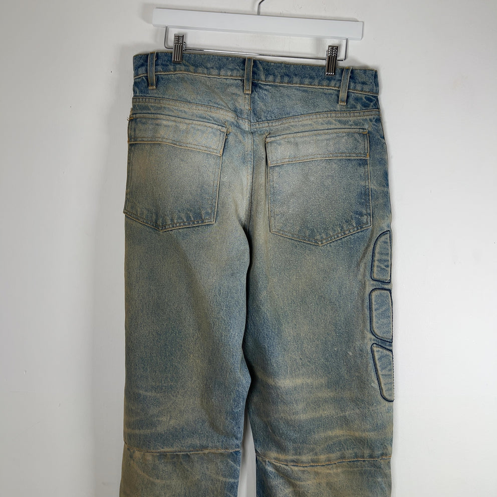 Satoshi Nakamoto Enduro Padded Distressed Lightwash Jeans