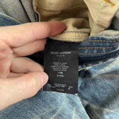 Saint Laurent Distressed Lightwash Skinny D02 Jeans