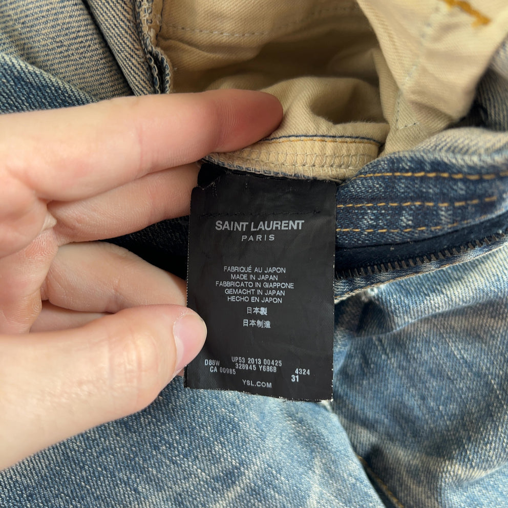 Saint Laurent Distressed Lightwash Skinny D02 Jeans