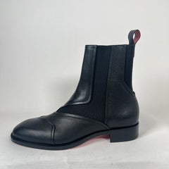 Christian Louboutin Black Boabi Leather Chelsea Boot Size 42