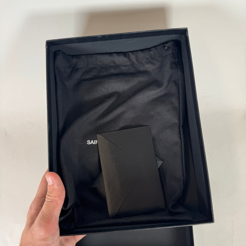 Saint Laurent Black Quilted Envelope Wallet Chain