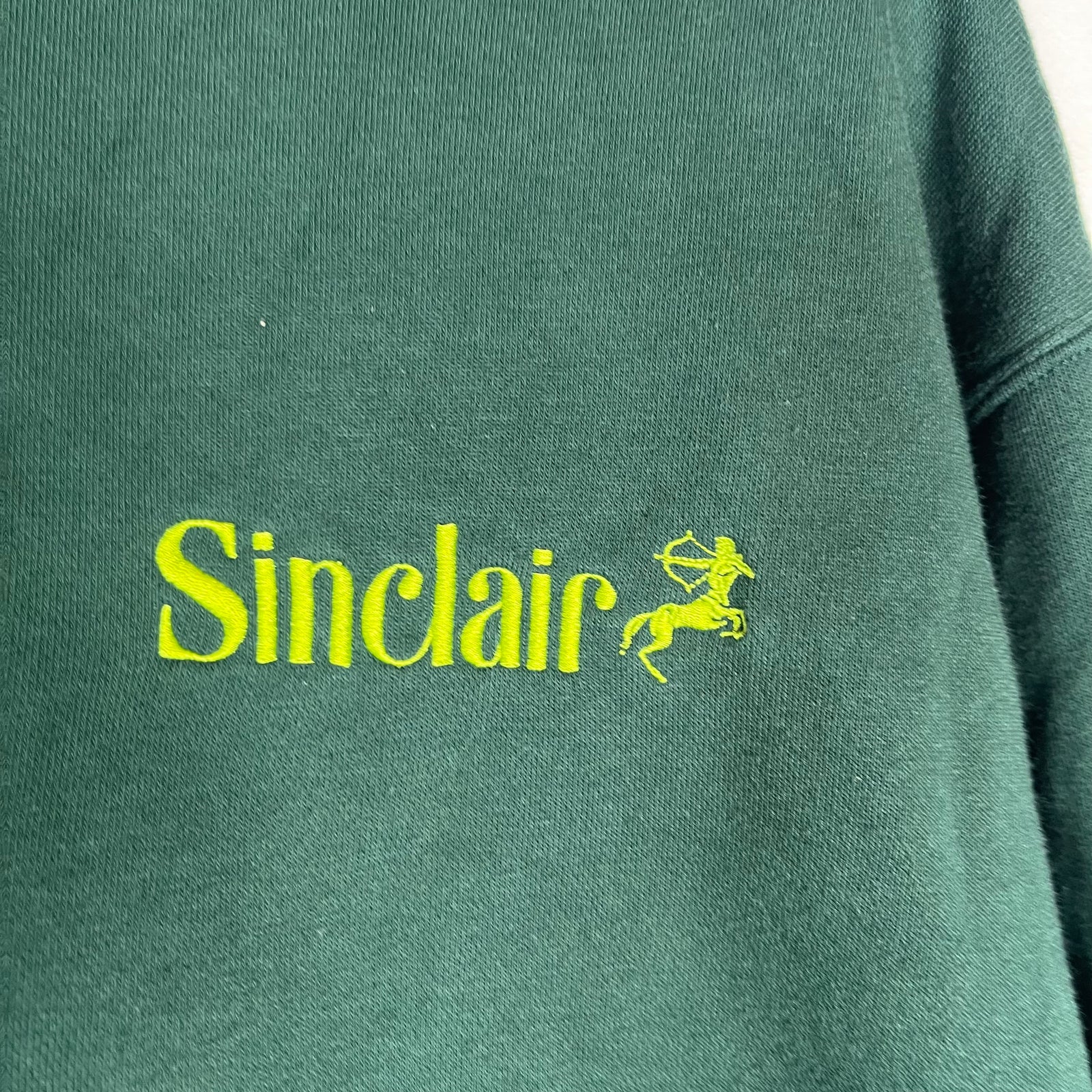 Sinclair Global Green Zip Up Hoodie Size XL