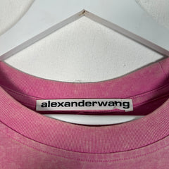 Alexander Wang Acid Pink Oversized Logo T-Shirt Size L