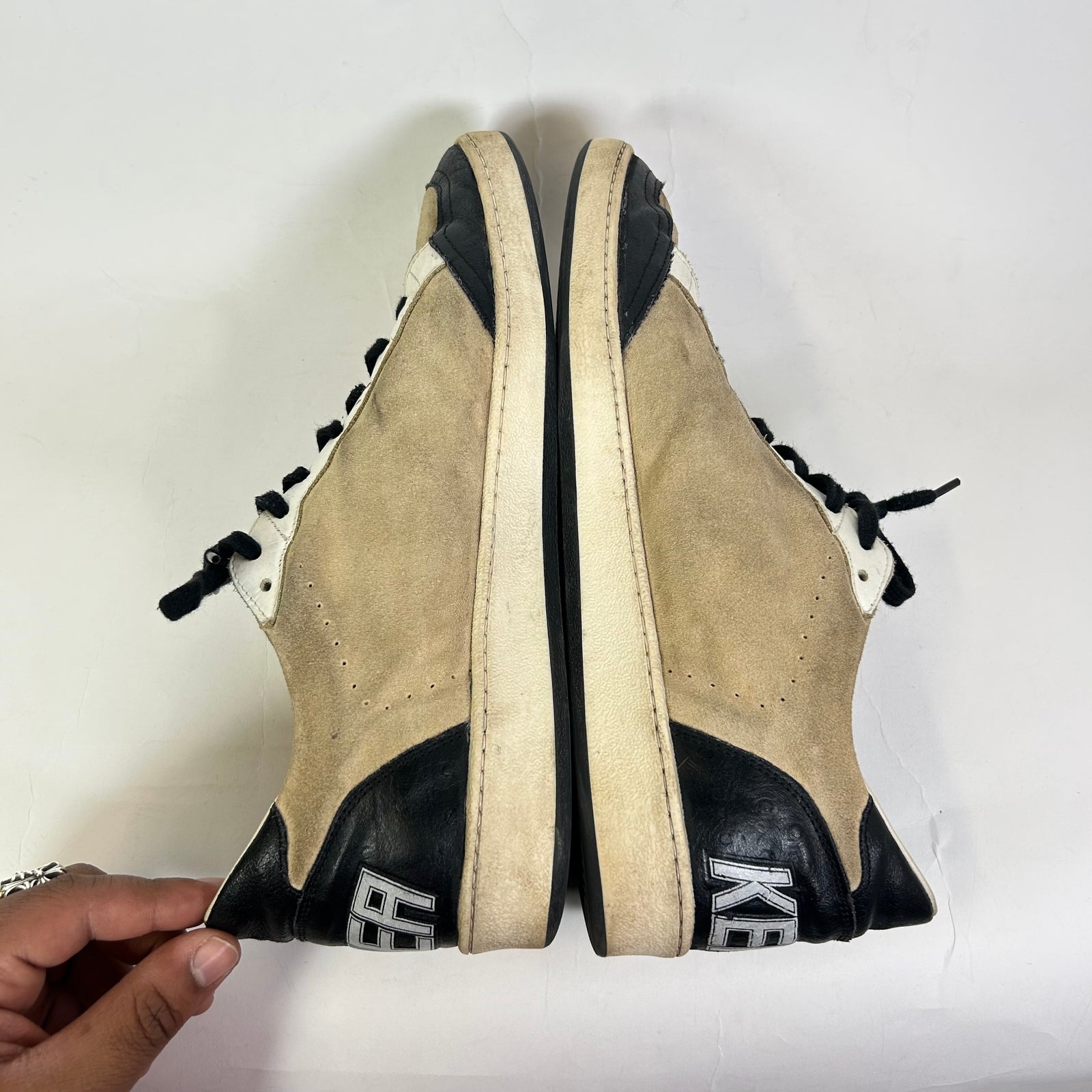 Golden Goose Beige/Black Suede Ball Star Sneaker Size 44