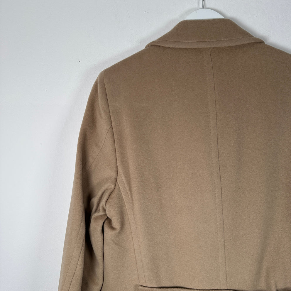 Burberry Cashmere Light Khaki Trench Coat Size M