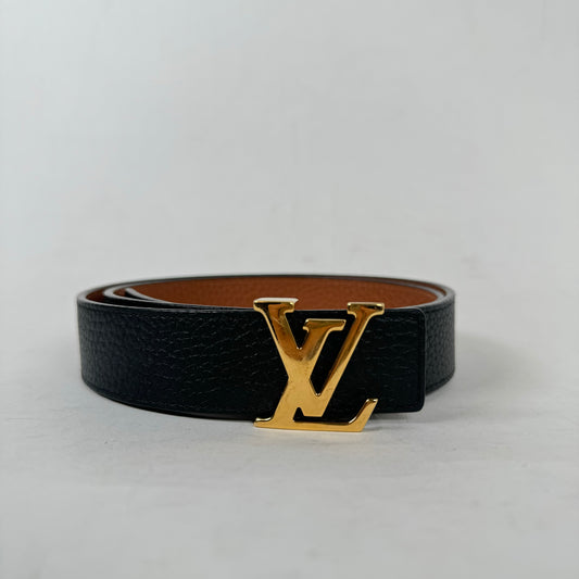 Louis Vuitton Black & Brown 30MM Reversible Belt Size 75