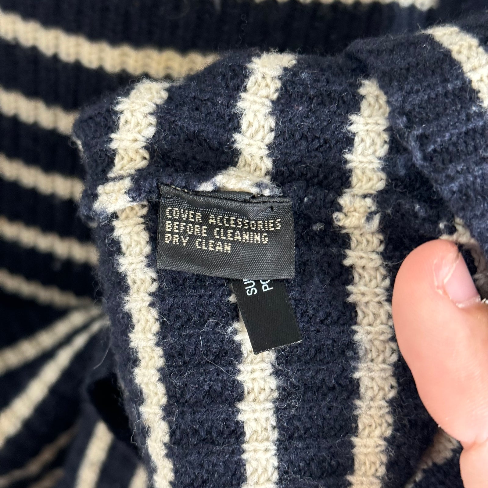 RRL Navy/White Striped Knit Sweater Size XS