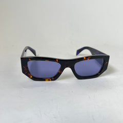 Prada Havana PR A01S Rectangular Sunglasses