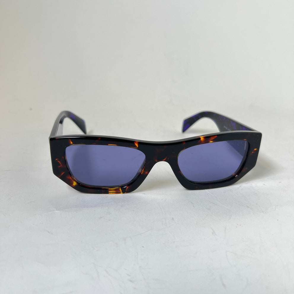 Prada Havana PR A01S Rectangular Sunglasses