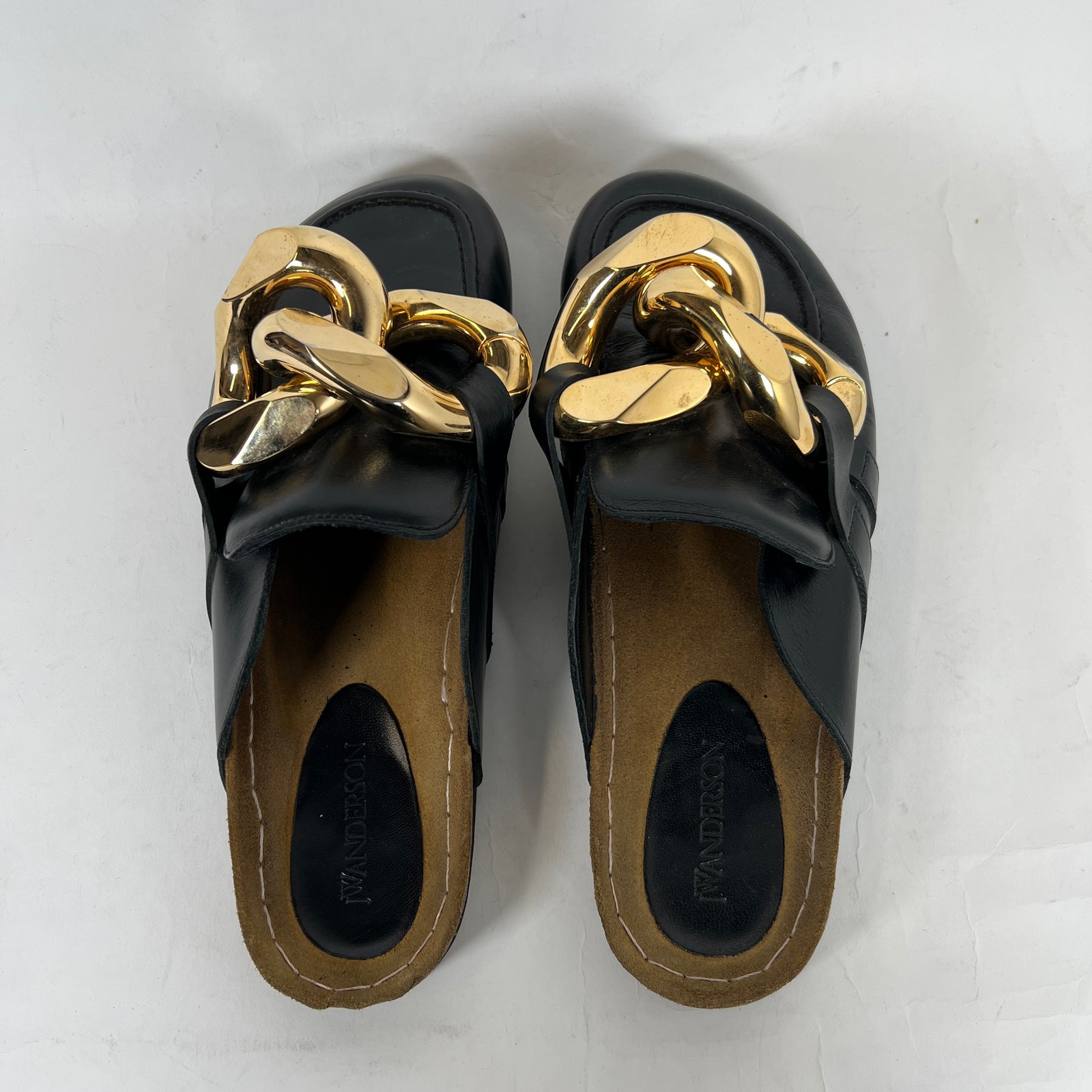 JW Anderson Black Chain Leather Loafer Size 44