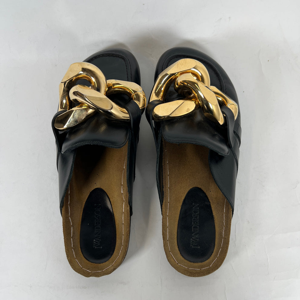JW Anderson Black Chain Leather Loafer Size 44