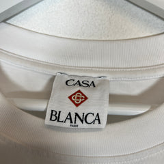 Casablanca White La Colomne T-Shirt Size XL