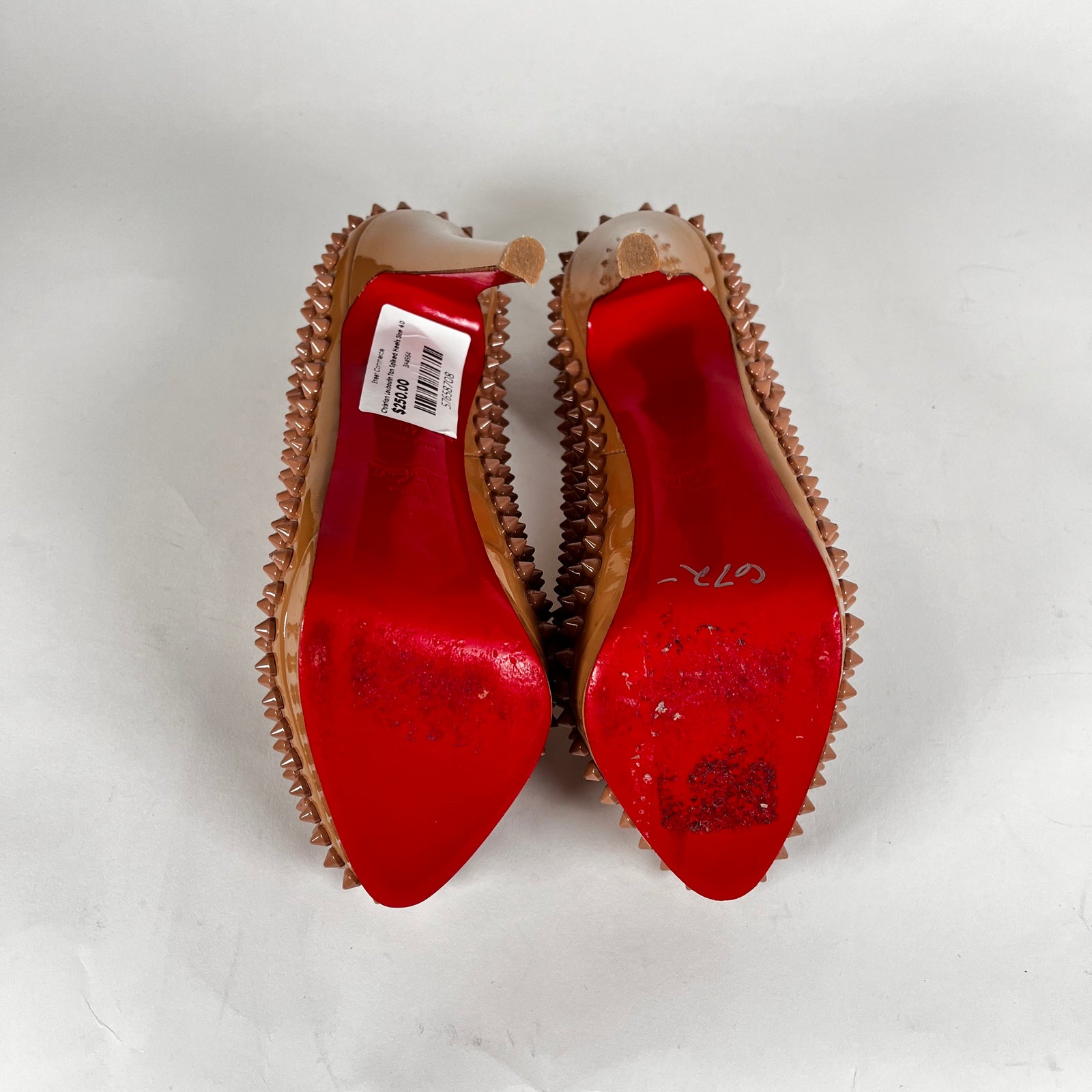 Christian Louboutin Tan Spiked Heels Size 40