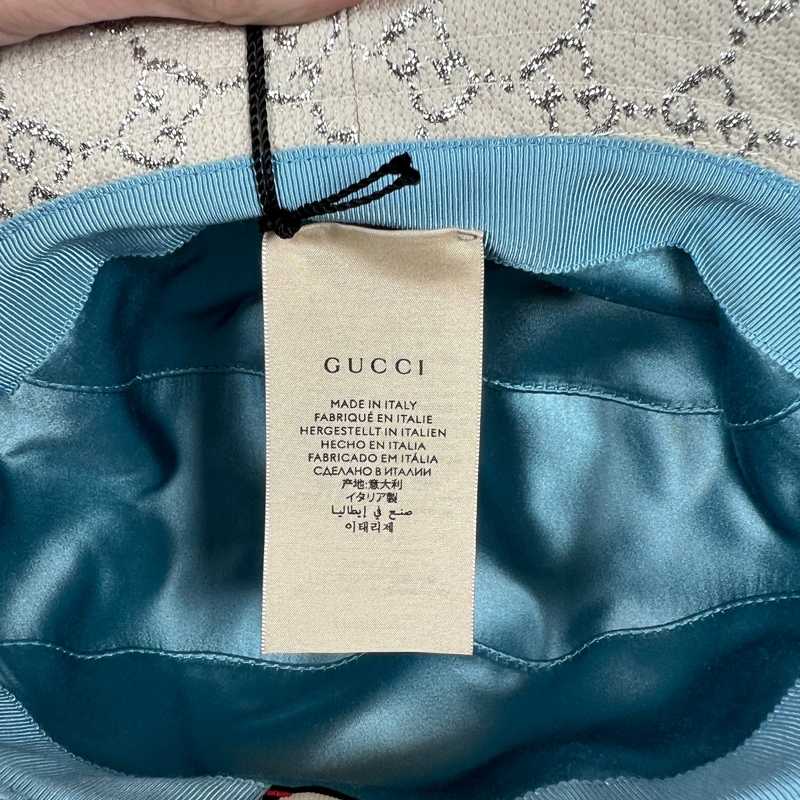 Gucci GG Sparkly Bucket White