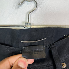 Saint Laurent Black D02 Crash Denim Size 27