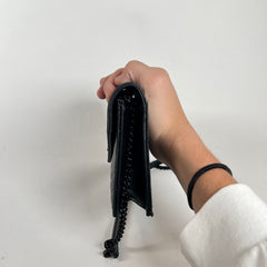 Saint Laurent Wallet On Chain Matelasse Envelope Caviar