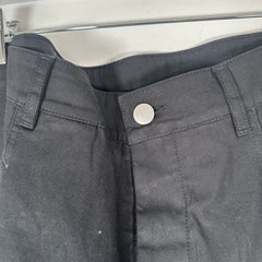 Rick Owens SS21 Black Cotton Straight Pants Size 36