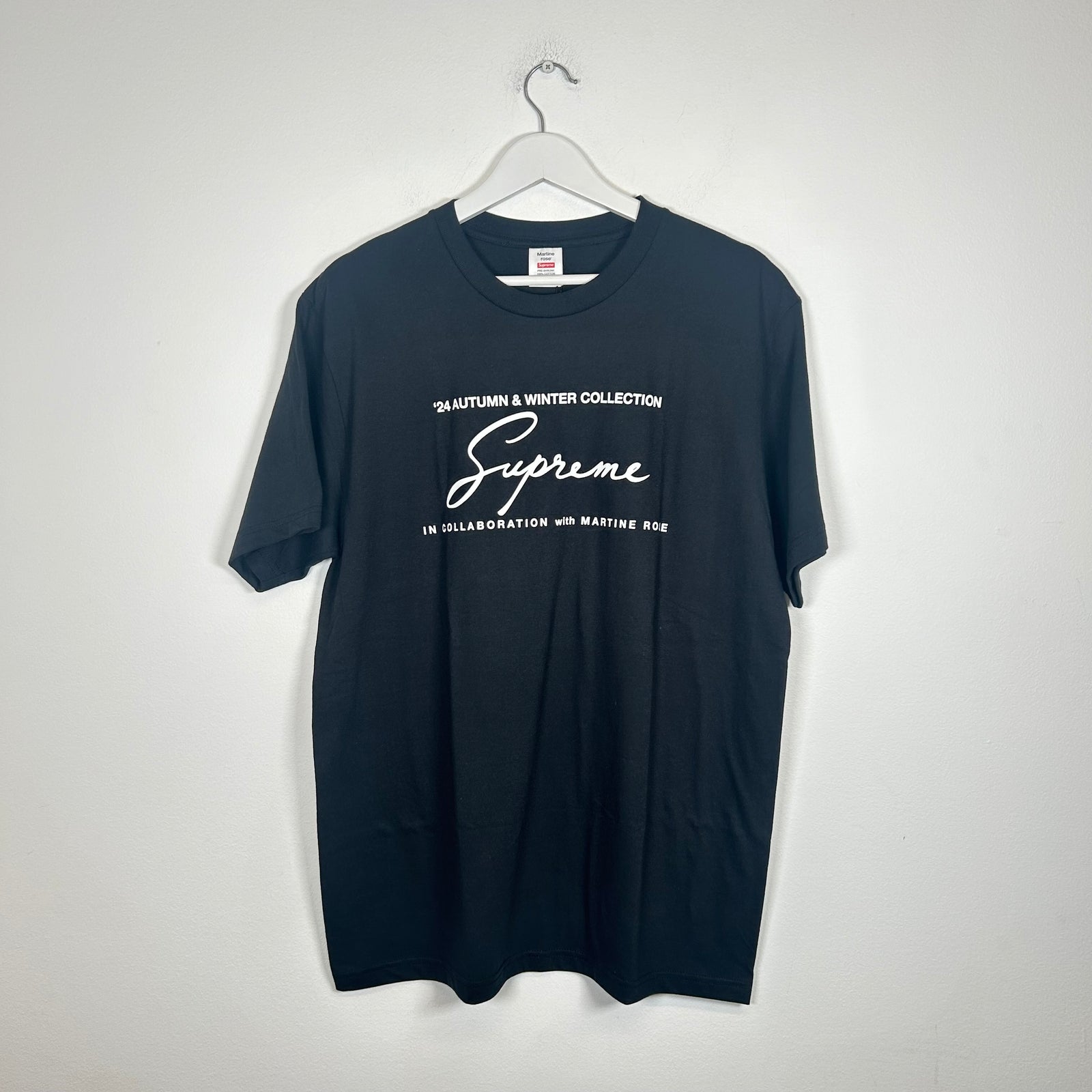 Supreme x Martine Rose Black Logo Tee Size M