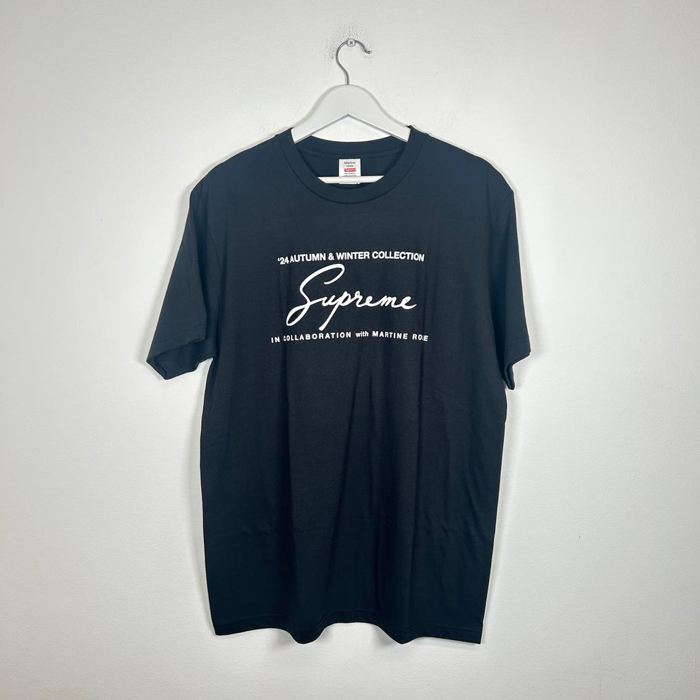 Supreme x Martine Rose Black Logo Tee Size M