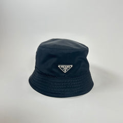 Prada Black ReNylon Bucket Hat Size M