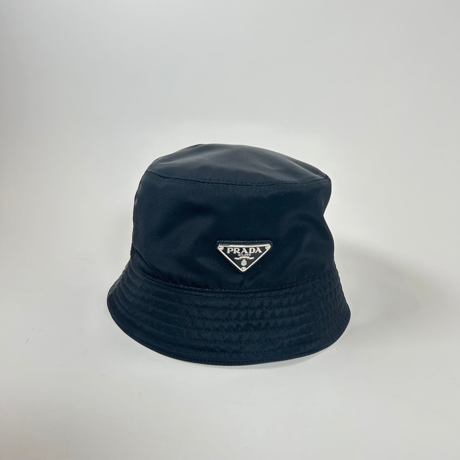 Prada Black ReNylon Bucket Hat Size M