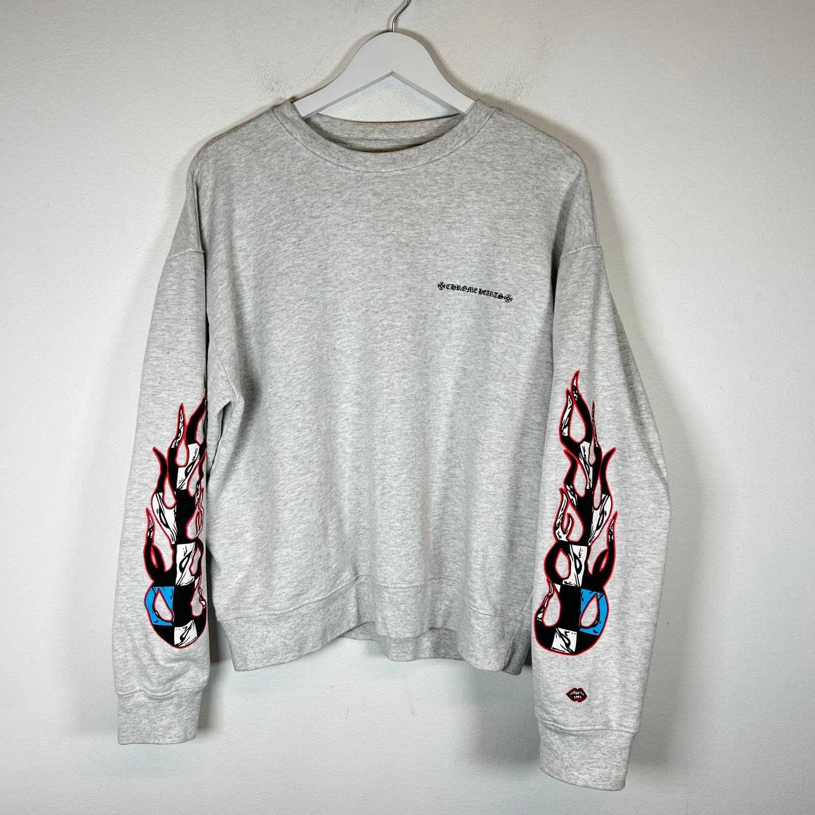 Chrome Hearts Grey Matty Boy Brain Graffiti Crewneck Size XL