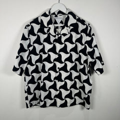 Bottega Veneta Wavy Technical Button-up Shirt Size S