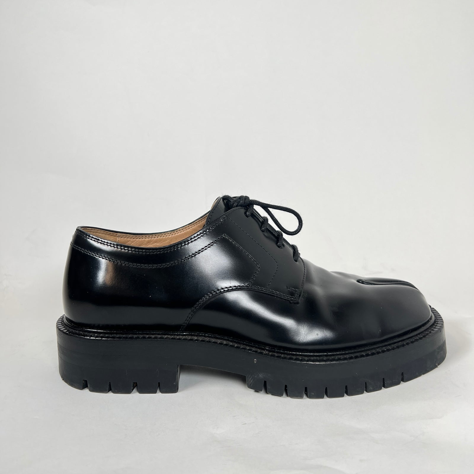 Maison Margiela Black Tabi Derbys Size 38