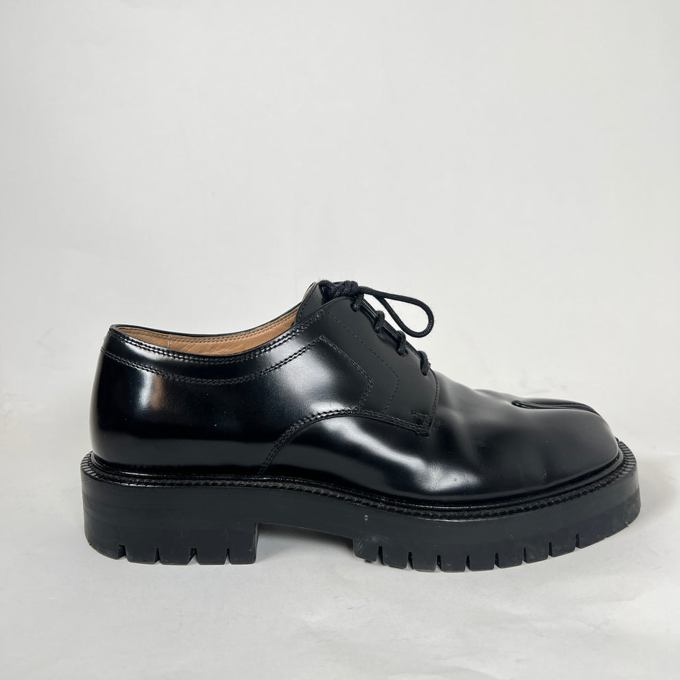 Maison Margiela Black Tabi Derbys Size 38