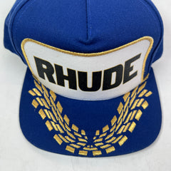 Rhude Blue Formula Panel Snapback Hat