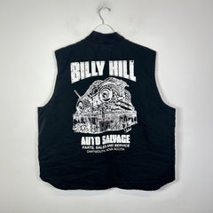 Billy Hill Black ‘Auto Salvage’ Carhartt Duck Vest Size XXL