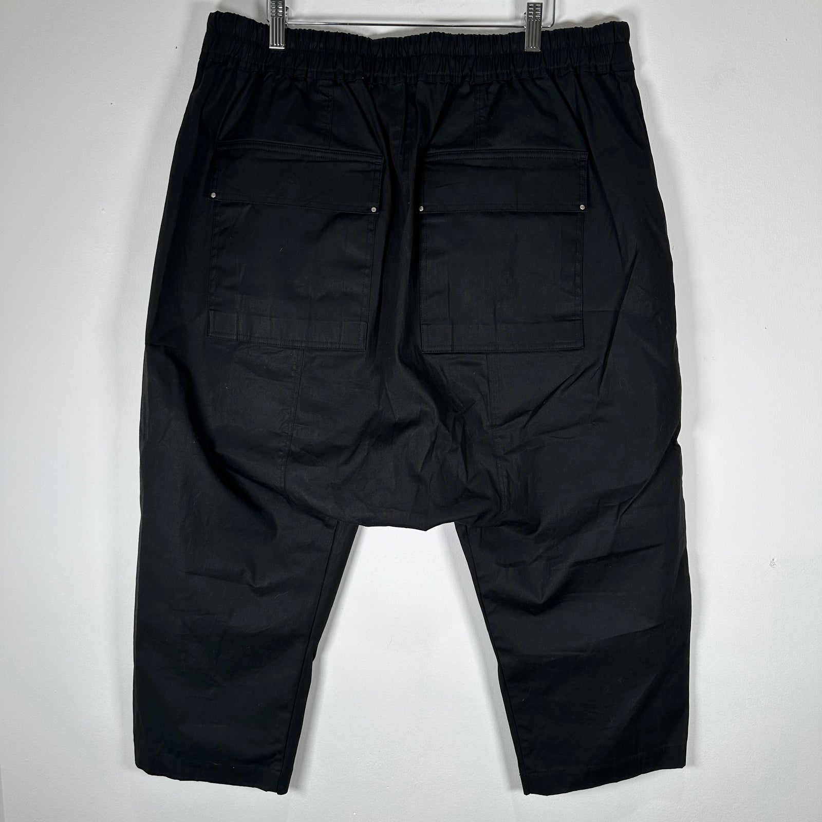 Rick Owens SS22 Black Cropped Pants Size XL