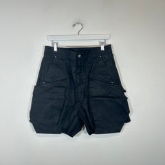 Rick Owens Black Stefan Cargo Shorts Size 32