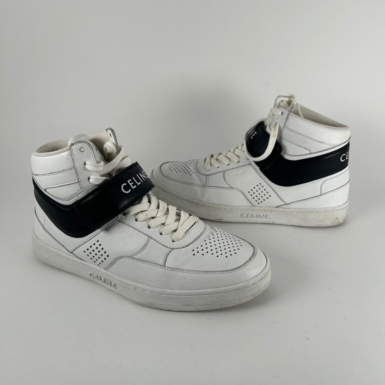 Celine CT-03 White High Trainers Size 8