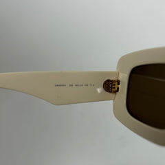 Loewe Ivory/Gold Anagram Rectangular Sunglasses