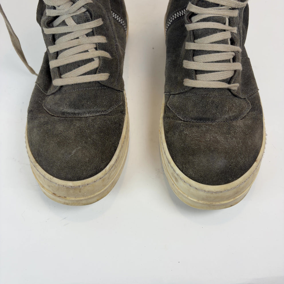 Rick Owens Dust Suede Cargobasket Sneakers