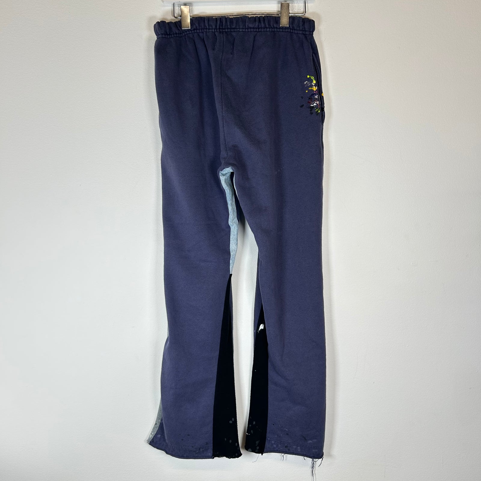 Gallery Dept Navy Paint Splatter Flared Sweatpants Size M